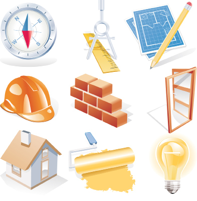 This graphic shows a sequence of tasks from designing a home, through the trades, to completing the project.