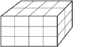 This is a drawing of a rectangular object made up of 24 sugar cubes.