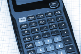 This is a photo of a close-up view of a scientific calculator.