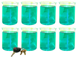 This shows 1 gallon of liquid.
