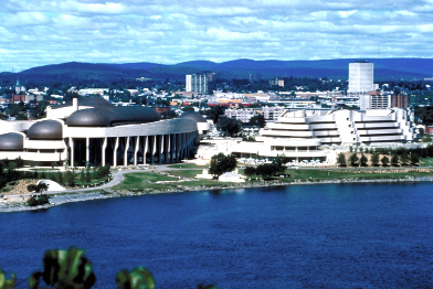 This photo shows the Canadian Museum of Civilization building.