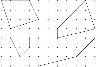 This illustration shows four quadrilaterals.