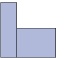 This illustration shows that a couch viewed from the side is an L-shape.
