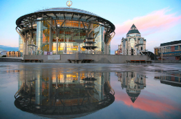 This photo shows a round music hall in Moscow.