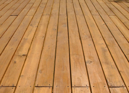 This photograph shows a deck.