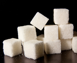 This photo shows a pile of sugar cubes.