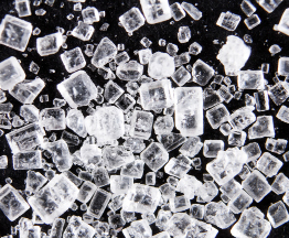 This photo shows a pile of salt crystals.
