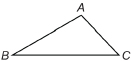 This illustration is of a triangle labelled ABC.