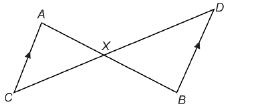 This illustration shows segments AB and DC meeting at point X. Segments AC and BD are marked as parallel.