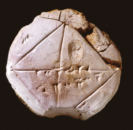 This is a photograph of a Cuneiform tablet from the Yale Babylonian Collection (YBC 7289).
