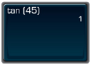 This illustration shows the calculator screen with the value of tan(45)—namely 1.