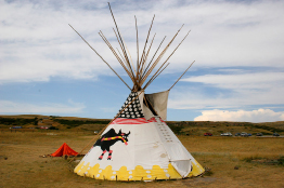 This is a photo of a teepee in southern Alberta.