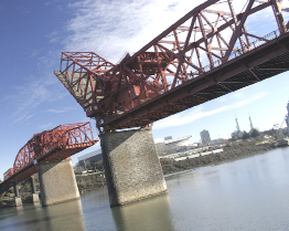 This is a photo of the Broadway Bridge in Portland, Oregon.