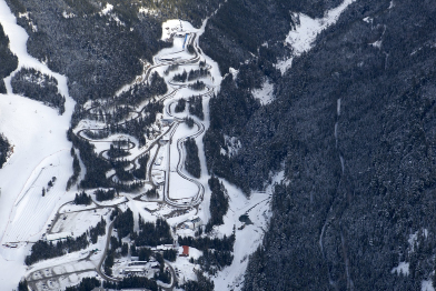 This photo is of the 2010 Winter Olympic sliding centre at Whistler, British Columbia.