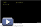 This play button opens “Factoring trinomials with a leading 1 coefficient.”
