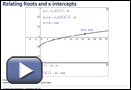 This is a play button for Relating Roots and x-intercepts.
