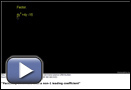 This play button opens “Factoring trinomials with a non-1 leading coefficient by grouping.”