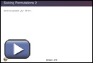 This play button opens Solving Permutations 2.