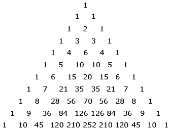 This is an image of Pascal’s triangle. 