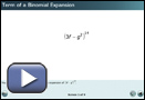 This play button opens Term of a Binomial Expansion.