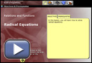 This is a play button for Radical Equations.