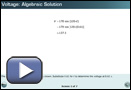 This play button opens Voltage: Algebraic Solution.