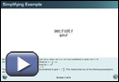This play button opens Simplifying a Trigonometric Expression.