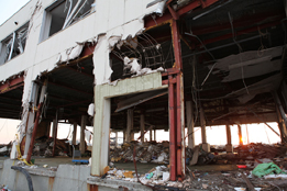 This is a photo of a damaged building.