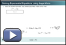 This is a play button that opens Solving Exponential Equations Using Logarithms.