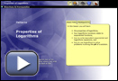 This is a play button that opens Properties of Logarithms.